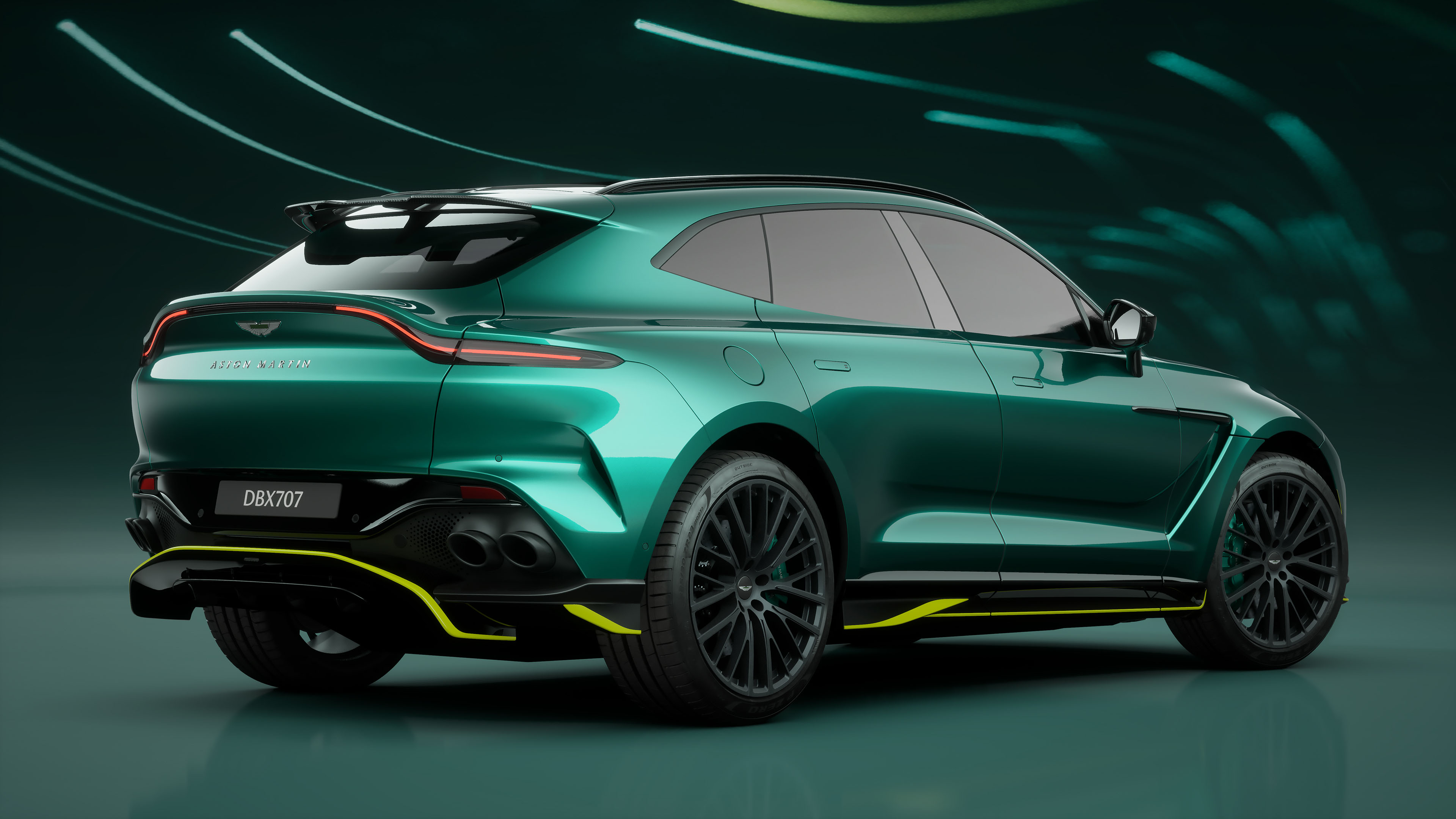 The DBX707 AMR23 celebrates Aston Martin's 2023 F1 success
